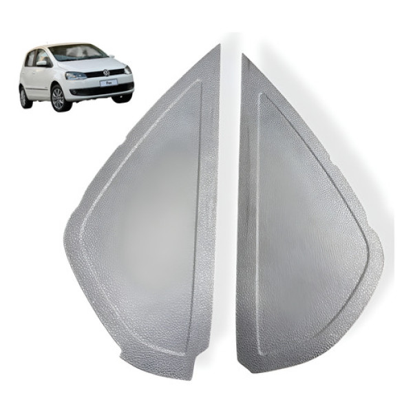 Par Acabamento Lateral Painel Vw Fox 2011 2014 Original Cinza-escuro 1
