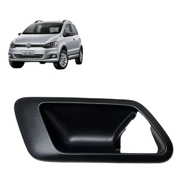 Moldura Maçaneta Interna Dianteira Direita Vw Fox Original Preto Dianteira