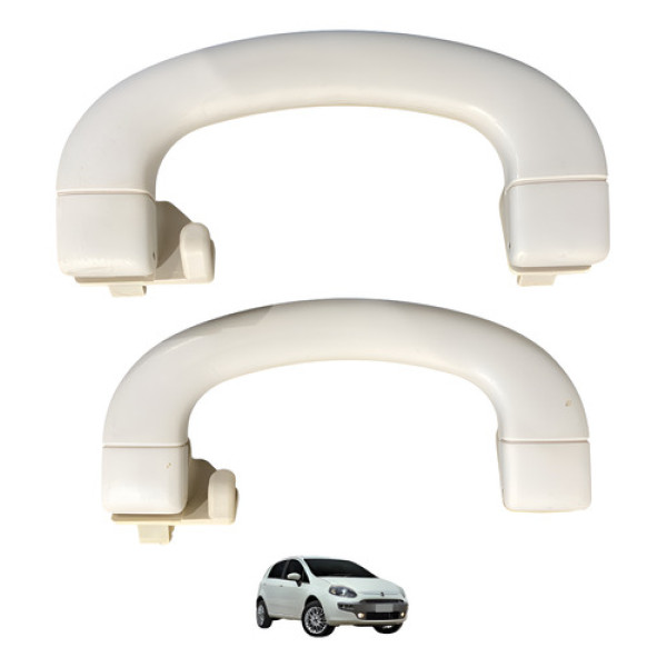 Par Alça Puxador Pqp Fiat Punto 2008 Original Cinza