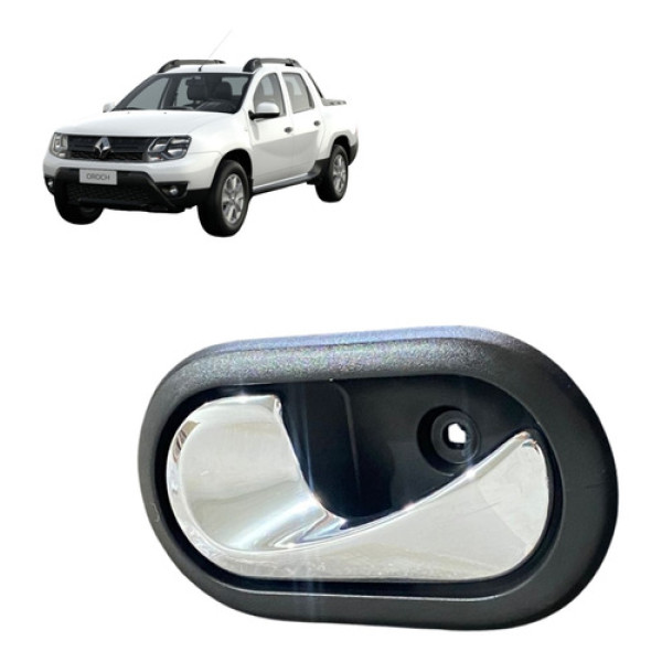 Maçaneta Interna Dianteira Esquerda Renault Oroch 1.6 2019 Preto Dianteira