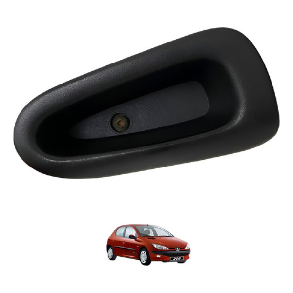 Puxador Interno Porta Traseira Peugeot 9631696777 Original Preto