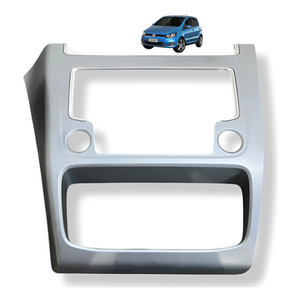 Moldura Painel Central Som Multimídia Vw Fox 2013 2015 Usado Cinza