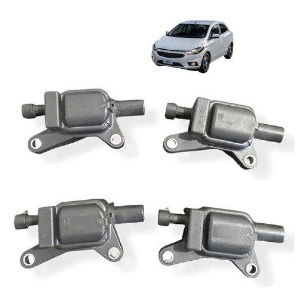 Kit 4 Bobina Ignição Gm Onix Prisma Cobalt 1.0 Flex 24585662