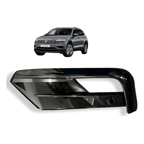 Grade Farol Milha Dianteiro Esq Vw Tiguan R-line 2019 Usado Preto Esquerdo