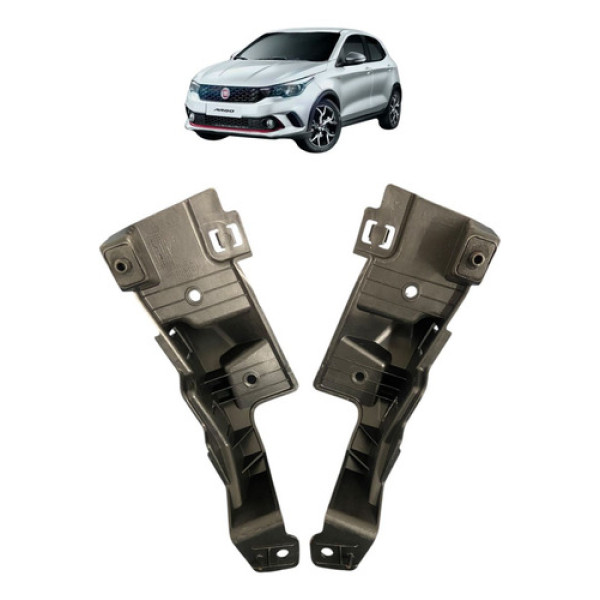 Par Suporte Guia Para-choque Traseiro Fiat Argo 2017