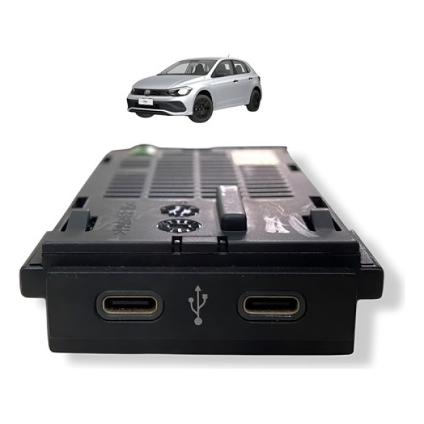 Entrada Dupla Usb C Vw Polo Track 2023 2024 2g6035736