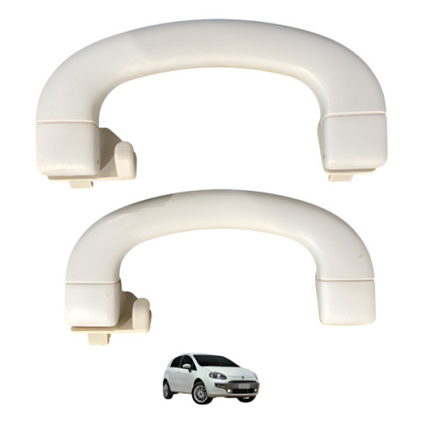 Par Alça Puxador Pqp Fiat Punto 2008 Original Branco