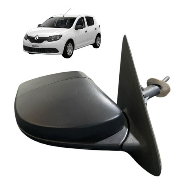 Retrovisor Manual Lado Direito Renault Sandero 2016 Usado