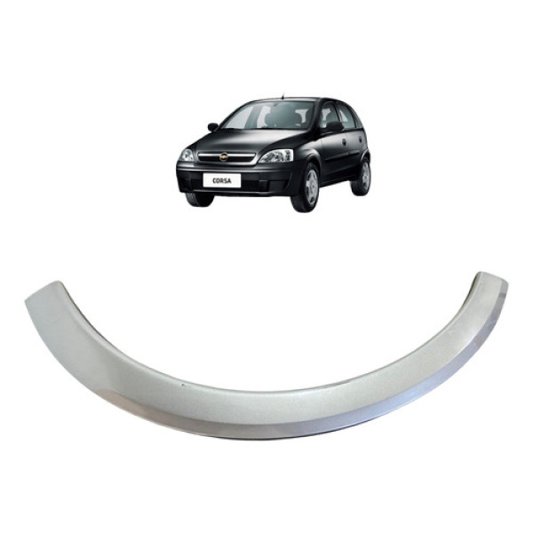 Moldura Paralama Dianteiro Lado Esquerdo Gm Corsa Hatch 2010 Cinza Metálico