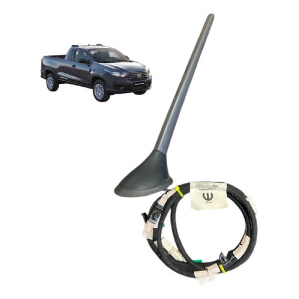 Antena Base Com Chicote Fiat Strada 2020 2023 00520946580 I Preto