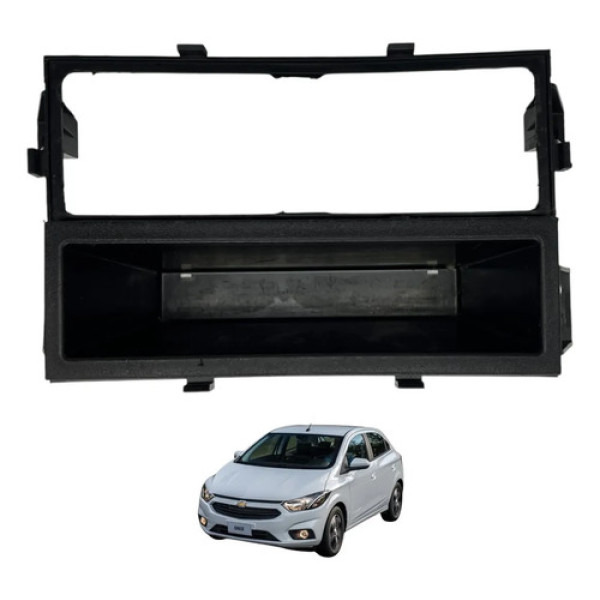 Moldura Do Radio Porta Objeto Painel Central Gm Onix 2016 Preto