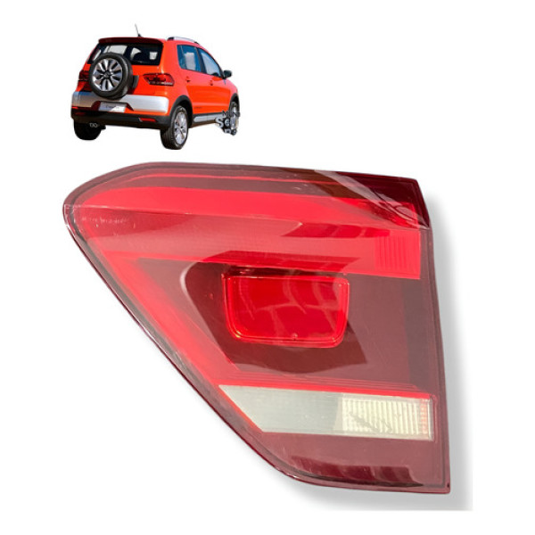 Lanterna Direita Tampa Traseira Vw Crossfox 2014 2015 Usado Direito/passageiro Vermelho
