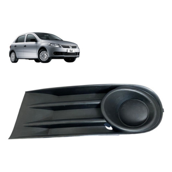 Grade Farol De Milha Lado Esquerdo Vw Gol 2010 2011 2012 Preto Esquerdo