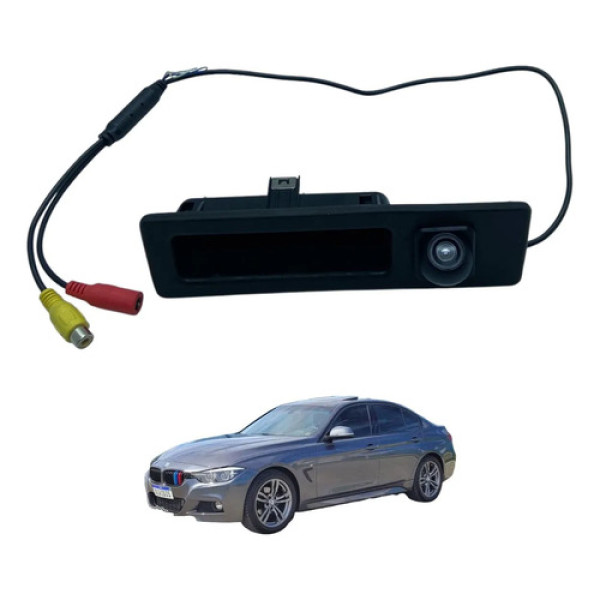 Maçaneta Tampa Traseira Com Câmera De Ré Bmw 320i Active Preto Traseira