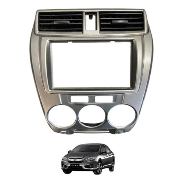 Moldura Painel Central C/ Difusor Ar Honda City 2009 A 2014