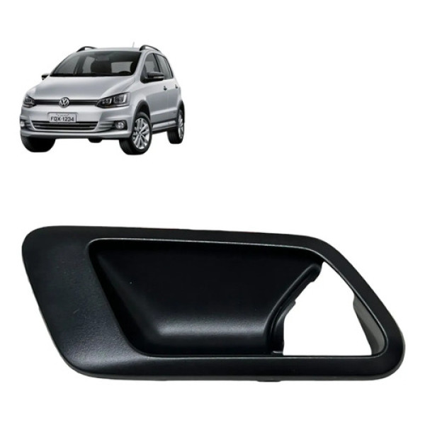 Moldura Maçaneta Interna Traseira Direita Vw Fox Original Preto Traseira