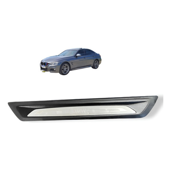 Soleira Friso Porta Dianteira Bmw 320i 2014 2017 Original Preto
