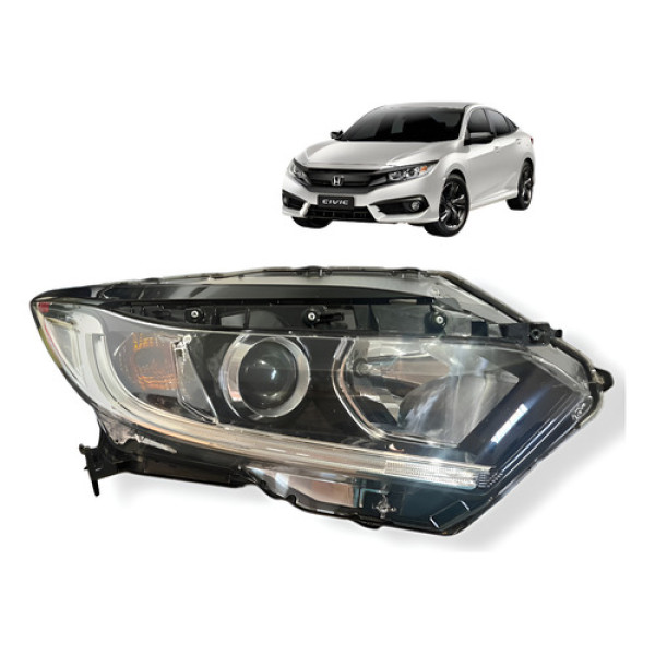 Farol Dianteiro Direito Honda Civic G10 2017 2021 Original Direito/passageiro