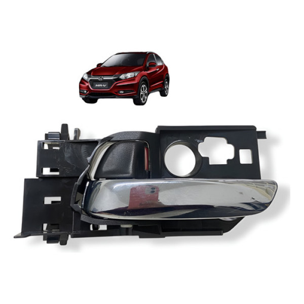 Maçaneta Interna Traseira Esquerda Honda Hrv 2016 Original Cromado Traseira