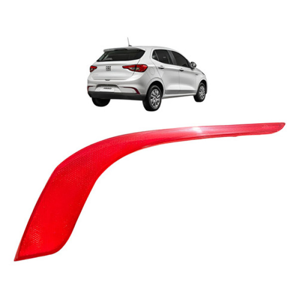 Refletor Olho Gato Parachoque Traseiro Esquerdo Fiat Argo Vermelho