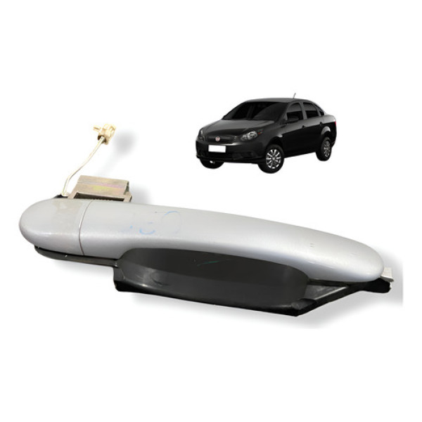 Maçaneta Externa Traseira Direita Fiat Grand Siena 2015 Prateado Traseira