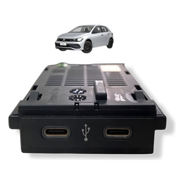 Entrada Dupla Usb C Vw Polo Track 2023 2024 2g6035736