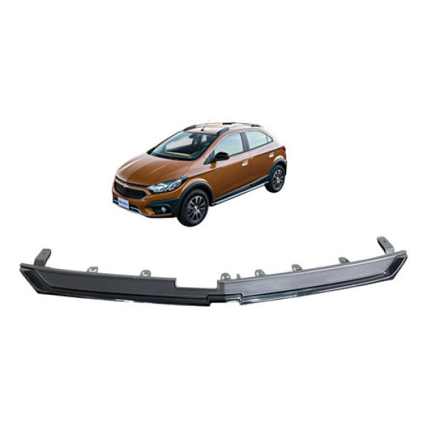 Grade Para-choque Dianteiro Gm Onix Prisma 2016 2019 Origina - Preto - Brilhante