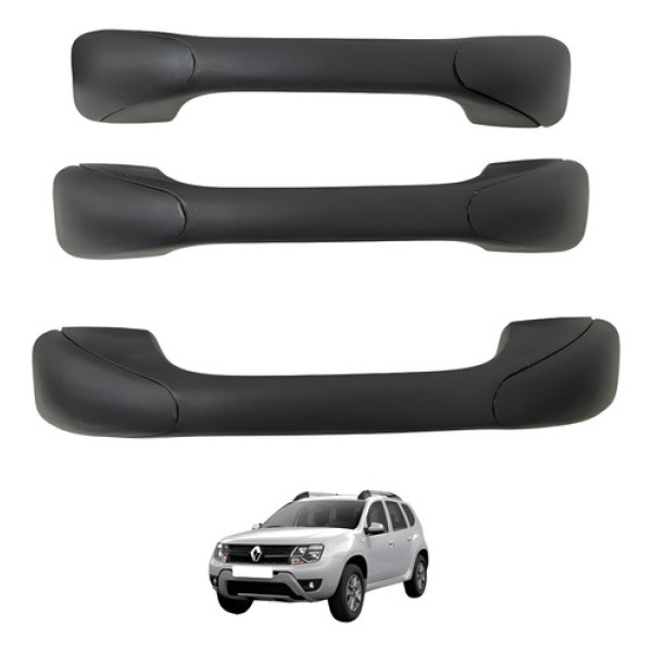 Kit Alça Puxador Teto Pqp Renault Duster 8200607902 Original Cinza-escuro