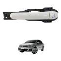 Maçaneta Externa Esquerda Vw Voyage 2018 Original Branco Dianteira