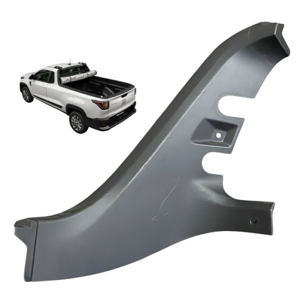 Moldura Caçamba Ld Esquerdo Fiat Strada 2021 2023 100253108 Preto