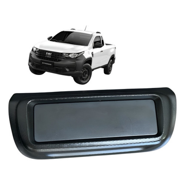 Moldura Painel Central Rádio Fiat Strada 2020 2023 Usado Preto