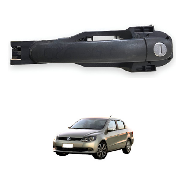 Macaneta Externa D.e Gol Voyage Saveiro G5 G6 Fox 5u4837885  Preto Dianteira