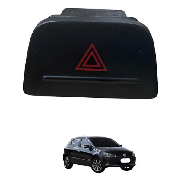 Botão Pisca Alerta Vw Gol Voyage Saveiro 5u0953509 Original Preto