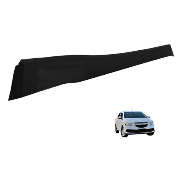 Moldura Lateral Para Brisa Lado Direito Gm Prisma 2016 Usado Preto