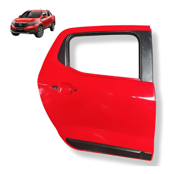 Porta Traseira Direita Fiat Strada 2020 2021 2022 2023 Usado Traseira Direito