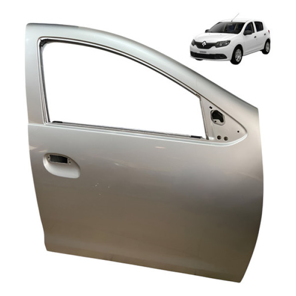 Porta Dianteira Direita Renault Sandero 2015 2017 Original Dianteira Direita Prateado