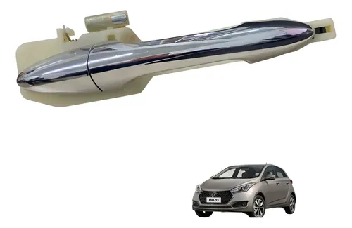 Maçaneta Externa Traseira Direita Hyundai Hb20 Original Prateado Traseira