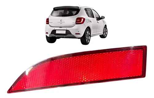 Refletor Esquerdo Para-choque Traseiro Renault Sandero 2016 Vermelho