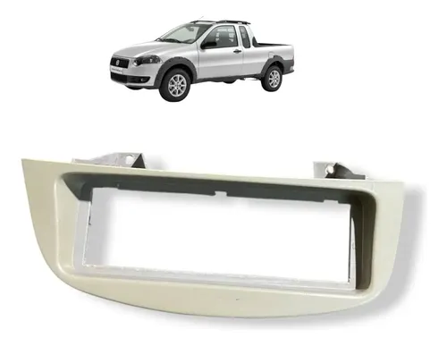 Moldura Painel Radio Fiat Strada Original Cinza-escuro