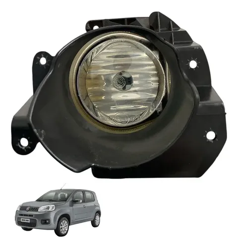 Farol De Milha Fiat Uno Vivace Original Preto E Transparente